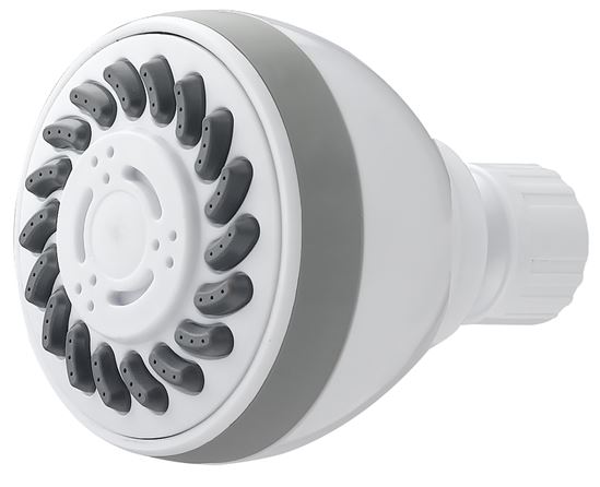 Boston Harbor Fixmount Shower Head, 1.75 (6.6) 80 gpm (L/MIN) psi, 1/2-14 NPT Connection, Threaded, ABS, White