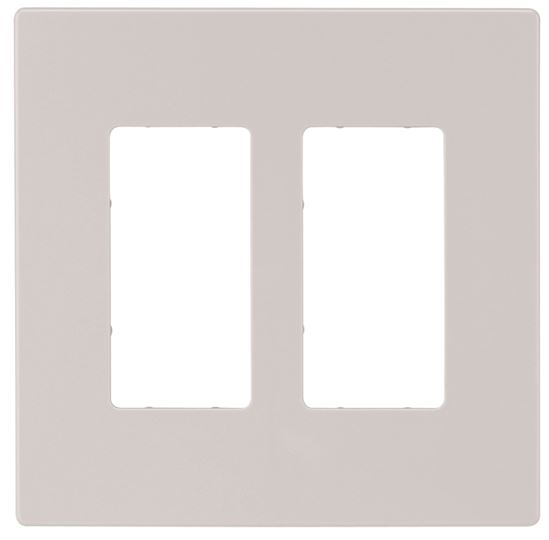 Eaton Cooper Wiring PJ PJS262W Wallplate, 4.87 in L, 4.94 in W, 2 -Gang, Polycarbonate, White, High-Gloss