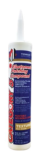 Tower Sealants CATEGORY 5 TS-00175 Gun-Grade Textured Patch, White, 10.1 fl-oz Tube, Pack of 12