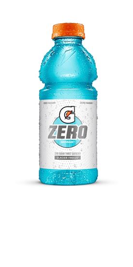 Gatorade 04354 Zero Sugar Thirst Quencher, Liquid, Glacier Freeze Flavor, 20 oz Bottle, Pack of 24