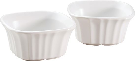 Corningware 1111281 Bake Dish Set, 7 oz Capacity, Stoneware, French White, Dishwasher Safe: Yes