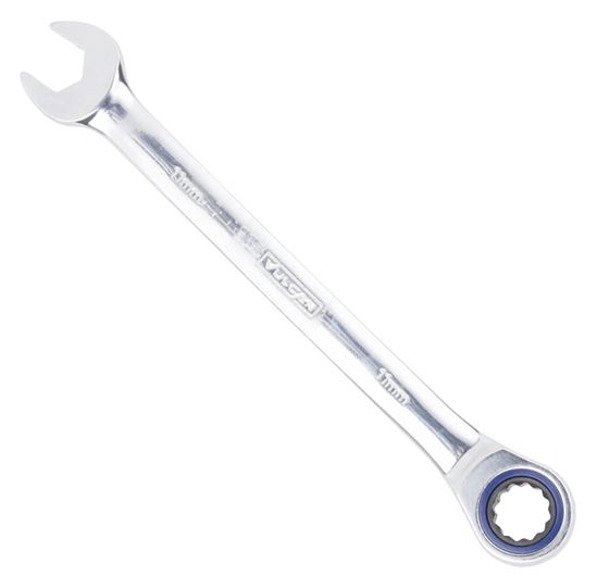 Vulcan PG11MM Combination Wrench, Metric, 11 mm Head, Chrome Vanadium Steel, Polished Mirror