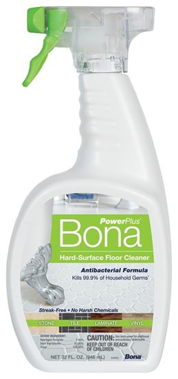 Bona PowerPlus WM851051001 Anti-Bacterial Floor Cleaner, 32 oz Spray Bottle, Liquid, Floral, Pack of 8