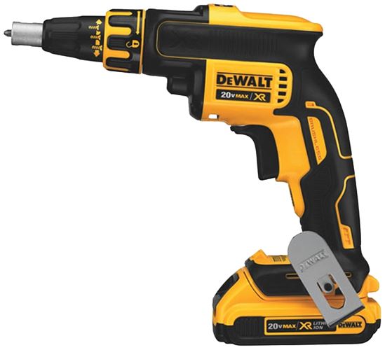 DeWALT XR DCF620D2 Brushless Drywall Screwgun Kit, Battery Included, 20 V, 2 Ah, 1/4 in Chuck, Keyless Chuck