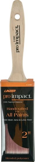 Linzer WC 1160-2 Paint Brush, 2 in W, 2-1/2 in L Bristle, Polyester Bristle, Beaver Tail Handle