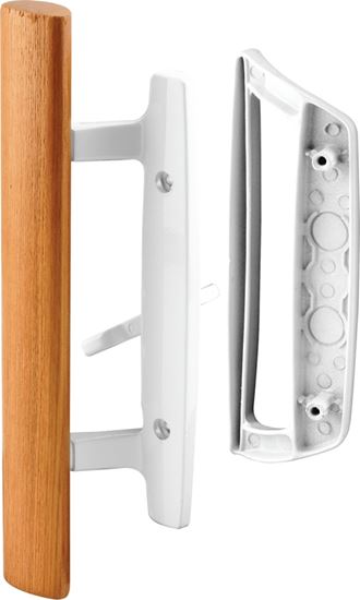 Prime-Line C 1204 Door Pull Set, 2-1/8 in W, 1-13/16 in D, Wood, Painted