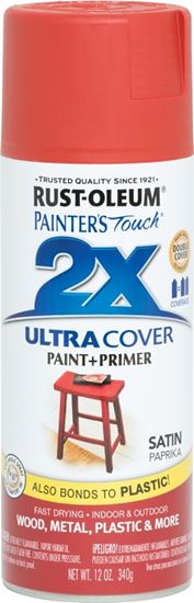 Rust-Oleum 249068 Spray Paint, Satin, Paprika, 12 oz, Can