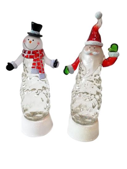 Hometown Holidays 22406 Santa/Snowman, Assorted, Pack of 6