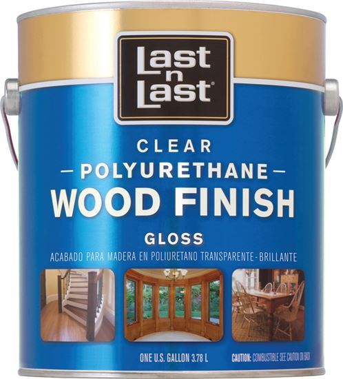 Last n Last 53501 Polyurethane Wood Finish, Gloss, Liquid, Clear, 1 gal, Can, Pack of 4