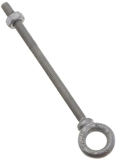 National Hardware N245-142 Eye Bolt, 3/8-16 Thread, 2-1/2 in L Thread, 3/4 in ID x 1-3/8 in OD Dia Eye, 6 in L Shank