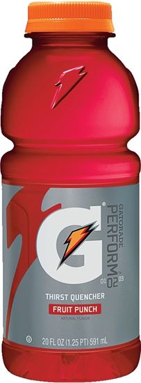 Gatorade 32866 Thirst Quencher Sports Drink, Liquid, Fruit Punch Flavor, 20 oz Bottle, Pack of 24