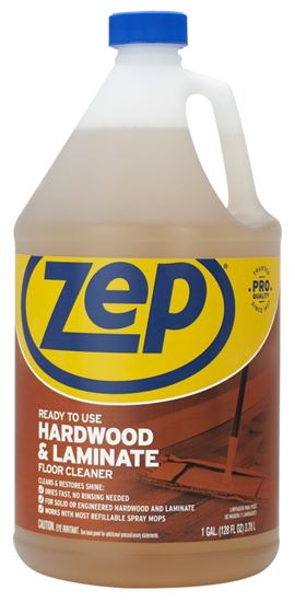 Zep ZUHLF128 Floor Cleaner, 1 gal Bottle, Liquid, Pleasant Lemon, Clear