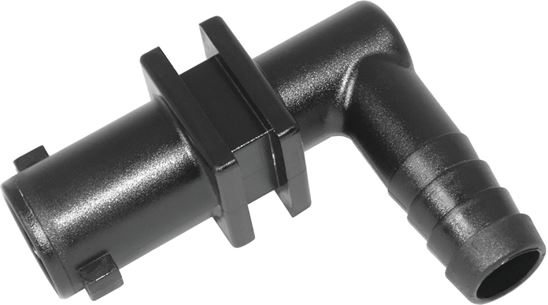 Green Leaf Y8231003 Dry Boom Nozzle Body Elbow, 1/2 in, Quick x Hose Barb, 7 psi Pressure, EPDM Rubber