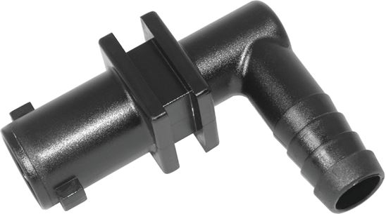 Green Leaf Y8231005 Dry Boom Nozzle Body Elbow, 3/4 in, Quick x Hose Barb, 7 psi Pressure, EPDM Rubber