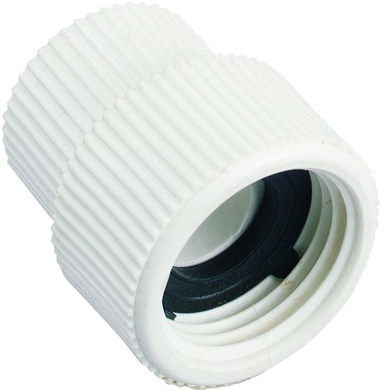 Orbit 53366 Hose to Pipe Adapter, 1/2 x 3/4 in, FNPT x FHT, PVC, White