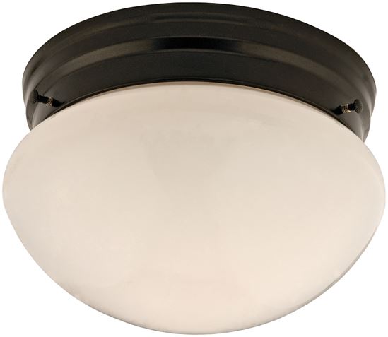 Boston Harbor F13BB01-6854-ORB Single Light Round Ceiling Fixture, 120 V, 60 W, 1-Lamp, A19 or CFL Lamp, Bronze Fixture