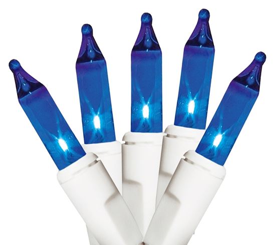 Hometown Holidays 1762-24/U08Y158C Icicle Light Set, 2.5 V, 100 pcs-Lamp, Blue Light, 7 ft L