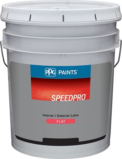 PPG SPEEDPRO 14-650/05 Interior Paint, Flat Sheen, White, 5 gal, 400 to 500 sq-ft/gal Coverage Area