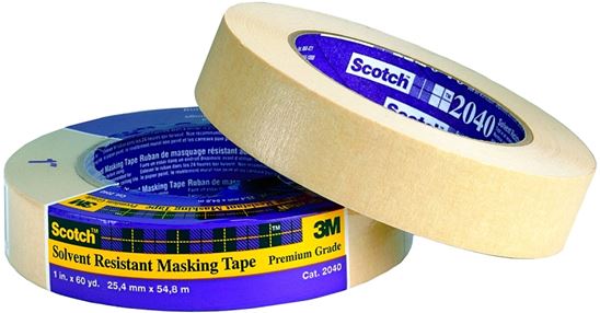 Scotch 2040-1A-BK Masking Tape, 60 yd L, 1 in W, Paper Backing, Natural