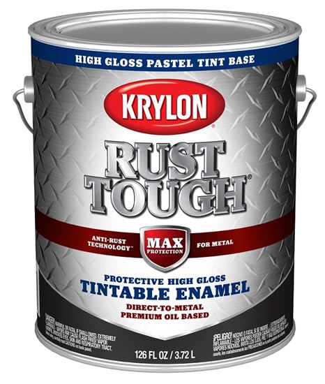 Krylon Rust Tough K09748008 Enamel Paint, Gloss Sheen, Pastel, 1 gal, 400 sq-ft/gal Coverage Area, Pack of 4