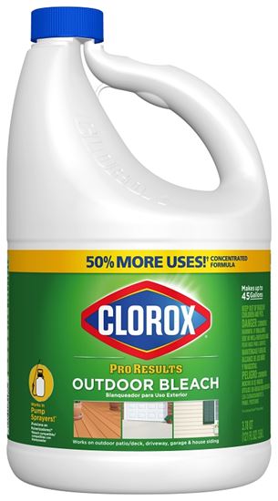 Clorox ProResults 32437 Outdoor Bleach, 121 oz, Liquid, Bleach, Pale Yellow, Pack of 3