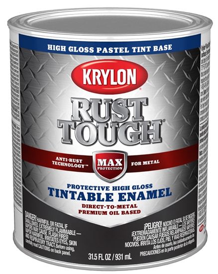 Krylon Rust Tough K09725008 Enamel Paint, Gloss Sheen, Pastel, 1 qt, 400 sq-ft/gal Coverage Area, Pack of 2