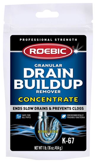 Roebic K-67GDB Drain Buildup Remover, 16 oz, Granular, White