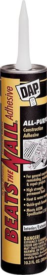 DAP 25082 Construction Adhesive, Gray, 10.3 oz Tube, Pack of 24