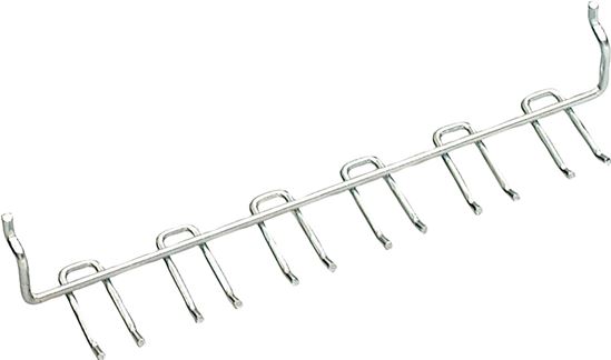 Crawford 18888 Peg Hook Rack, Steel, Silver, Zinc