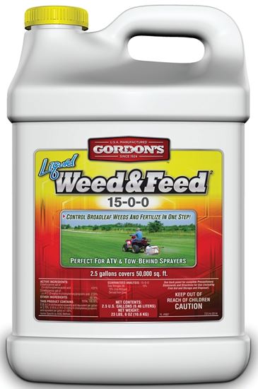 Gordon's 7311122 Weed and Feed Fertilizer, 2.5 gal Jug, Liquid, 15-0-0 N-P-K Ratio, Pack of 2