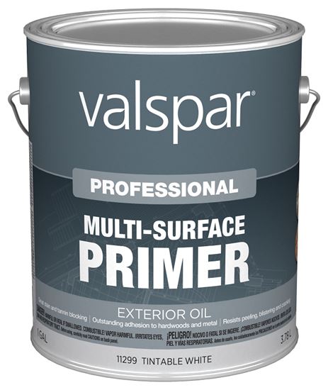 Valspar Professional 11299 Series 045.0011299.007 Multi-Surface Primer, Tintable White, 1 gal, Pack of 4