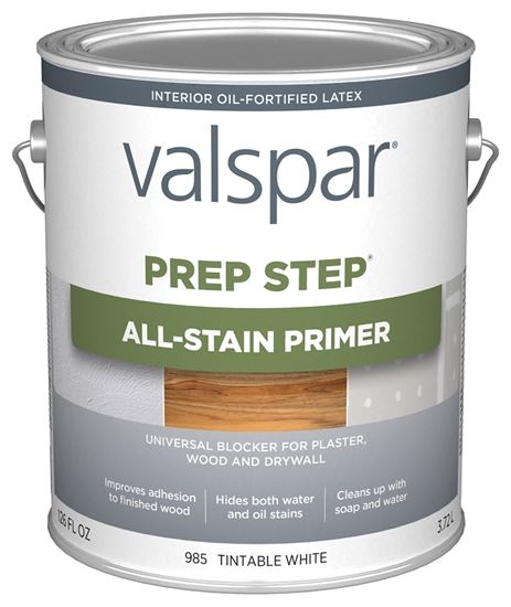 Valspar Prep Step 985 Series 044.0000985.007 All-Stain Primer, Tintable White, 1 gal, Pack of 4