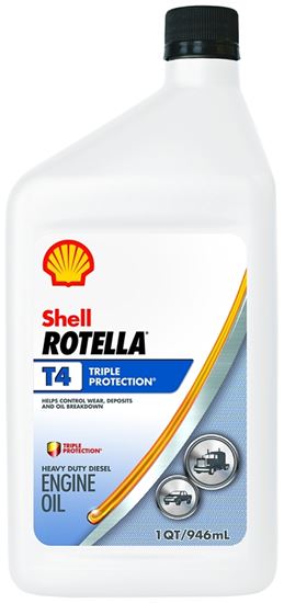 Shell Rotella 550049483 Motor Oil, 15W-40, 1 qt Bottle, Pack of 6