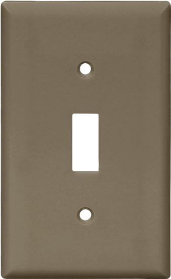 Eaton Wiring Devices 5134B-BOX Wallplate, 4-1/2 in L, 2-3/4 in W, 1 -Gang, Nylon, Brown, High-Gloss, Pack of 15