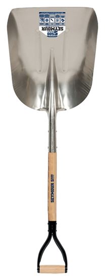 Seymour 49265 Grain Scoop, 15-1/4 in W Blade, 19 in L Blade, Aluminum Blade, Hardwood Handle, D-Shaped Handle, 46 in OAL