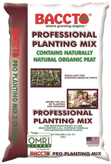 Baccto 1732 Planting Mix, 2 cu-ft Coverage Area, Solid, Dark Brown/Light Brown, Bag