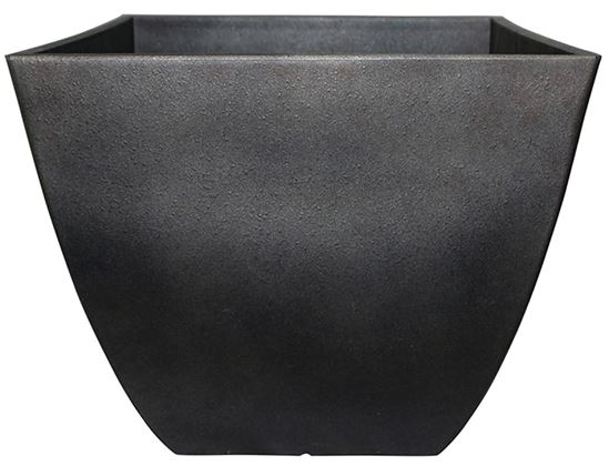 Southern Patio HDR-019268 Planter, 15-1/2 in H, 10-1/2 in W, 10-1/2 in D, Square, Resin, Coffee