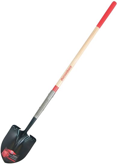 Razor-Back 2593600 Shovel, 9 in W Blade, Steel Blade, Hardwood Handle, Long Handle, 48 in L Handle