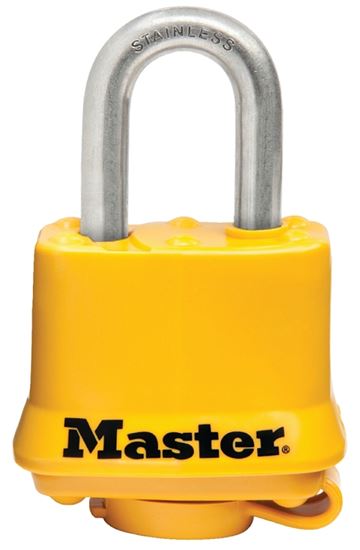 Master Lock 315SSKADHC Padlock, Keyed Alike Key, 9/32 in Dia Shackle, 3/4 in H Shackle, Stainless Steel Shackle