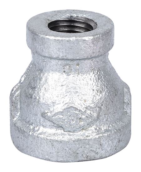 ProSource 24-1/2X1/4G Reducing Pipe Coupling, 1/2 x 1/4 in, Threaded, Malleable Steel, SCH 40 Schedule