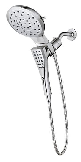 Moen Verso 220C2 Spray Head with Handshower, Round, 1/2 in Connection, IPS, 2.5 gpm, 8-Spray Function, Plastic