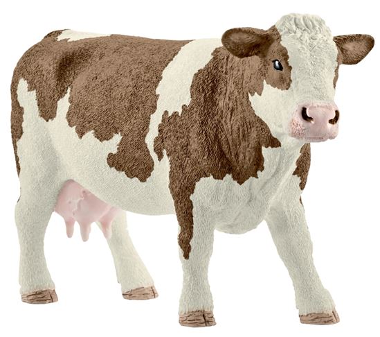 Schleich-S 13801 Figurine, 3 to 8 years, Simmental Cow, Plastic