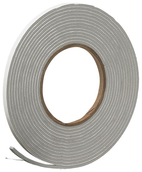 Frost King V442H Foam Weatherseal Tape, 1/4 in W, 17 ft L, 1/8 in Thick, Vinyl, Gray