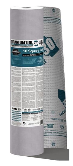 Interwrap UDL30 Roof Underlayment Roll, 250 ft L, 48 in W, Synthetic, Gray