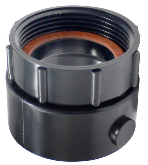 Canplas 103217BC Swivel Tray Plug Pipe Adapter, 1-1/2 in, Hub x FNPT, ABS, Black, SCH 40 Schedule