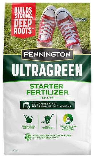 Pennington 100536574 Lawn Starter Fertilizer, 14 lb Resealable Pack, Granular, 22-23-4 N-P-K Ratio