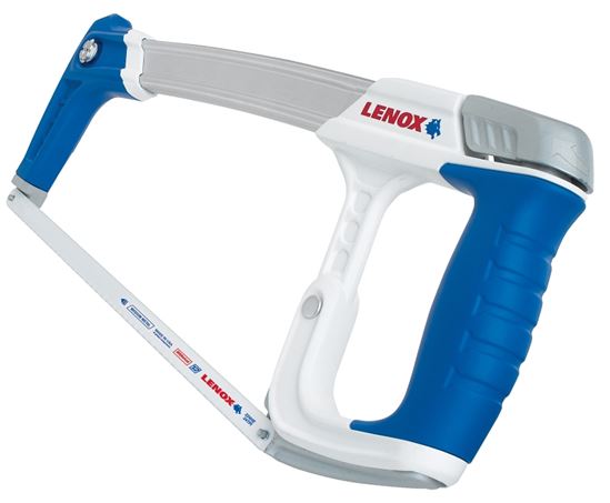 Lenox 12132HT50 Hacksaw, 12 in L Blade, 24 TPI, Bi-Metal Blade, 4-1/4 in D Throat, Aluminum Frame, Ergonomic Handle