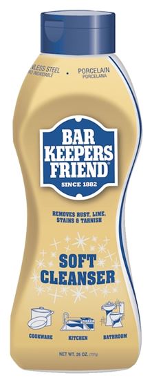 Bar Keepers Friend 11624 Soft Cleanser, 26 oz Bottle, Liquid, Lemon, Orange, White