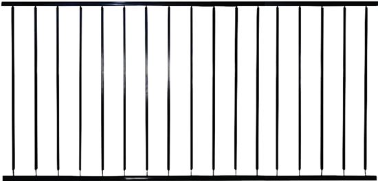 Village Ironsmith MR650 Rail Section, Steel, Black, For: 1-1/4 in Metropolitan Rail Systems, Pack of 2