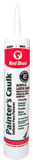 Red Devil 0746 Painter's Caulk, White, 40 to 110 deg F, 10.1 fl-oz Cartridge